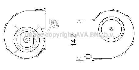 AVA QUALITY COOLING elektrovariklis, vidinis pūtiklis MS8642